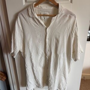 Hollister White Casual Button Down Shirt